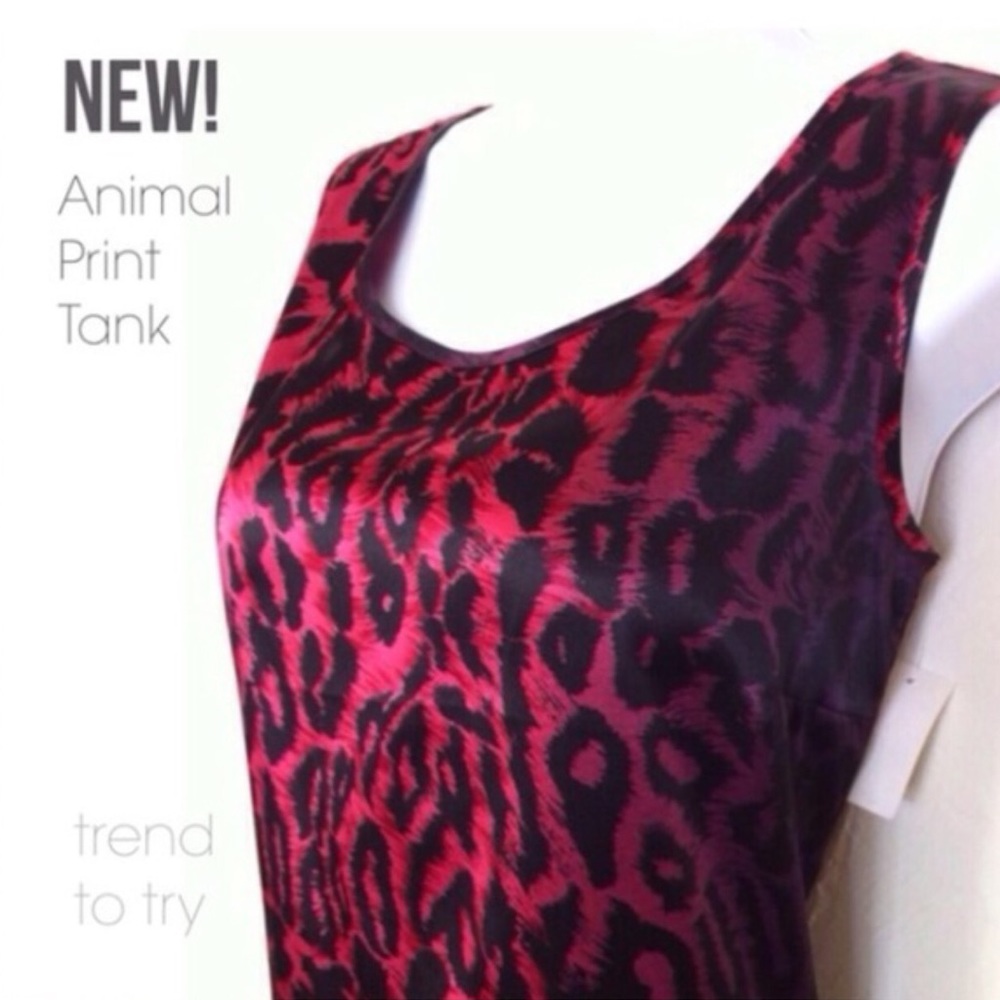 ๐ Pink Leopard Print Tank - Picture 2 of 3